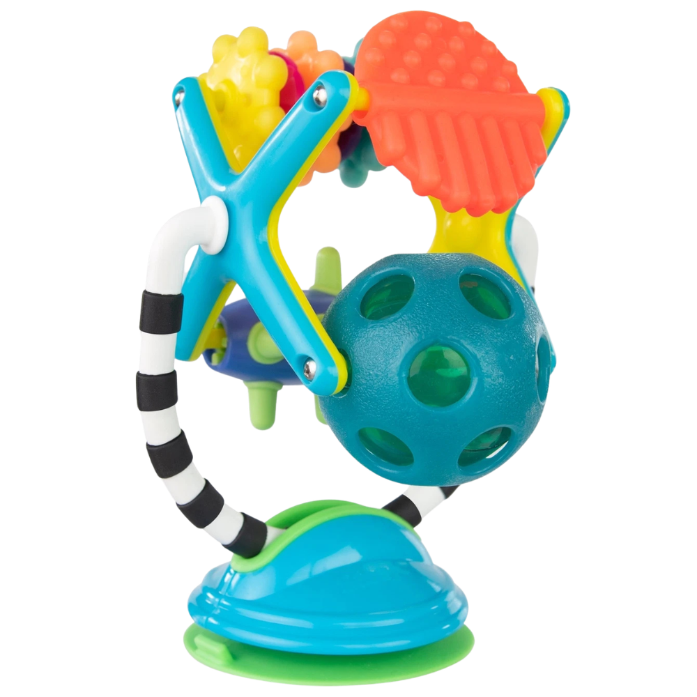Sassy Teethe & Twirl Sensation Station Baby Toy with Suction Base Infant Toy 6m+ New