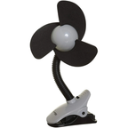Dreambaby Portable Stroller Fan with Soft Foam Blades, Adjustable Clip & Flexible Neck Black