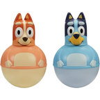 Bluey Weebles Set of 2 Bluey & Bingo Toy Figures Wobble Spinning Kids 18M+ New