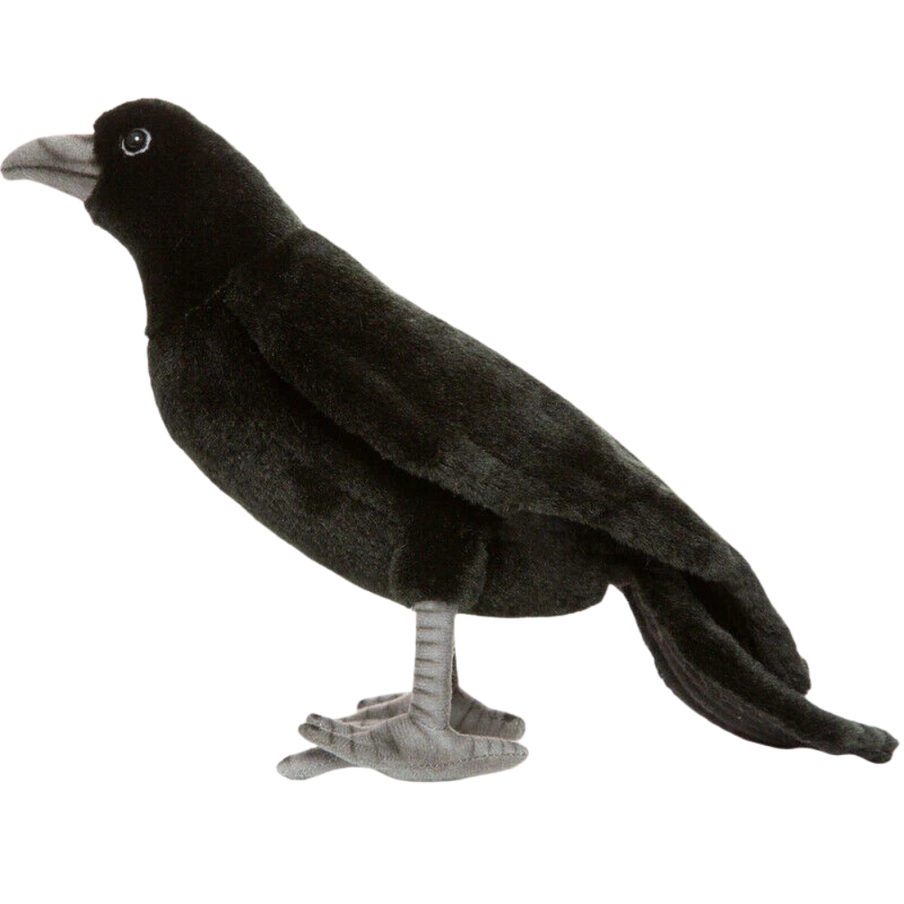 Black Crow Corvus Soft Toy by Hansa 6266 Brand New Lincrafts Uk Wildlife Bird Gift