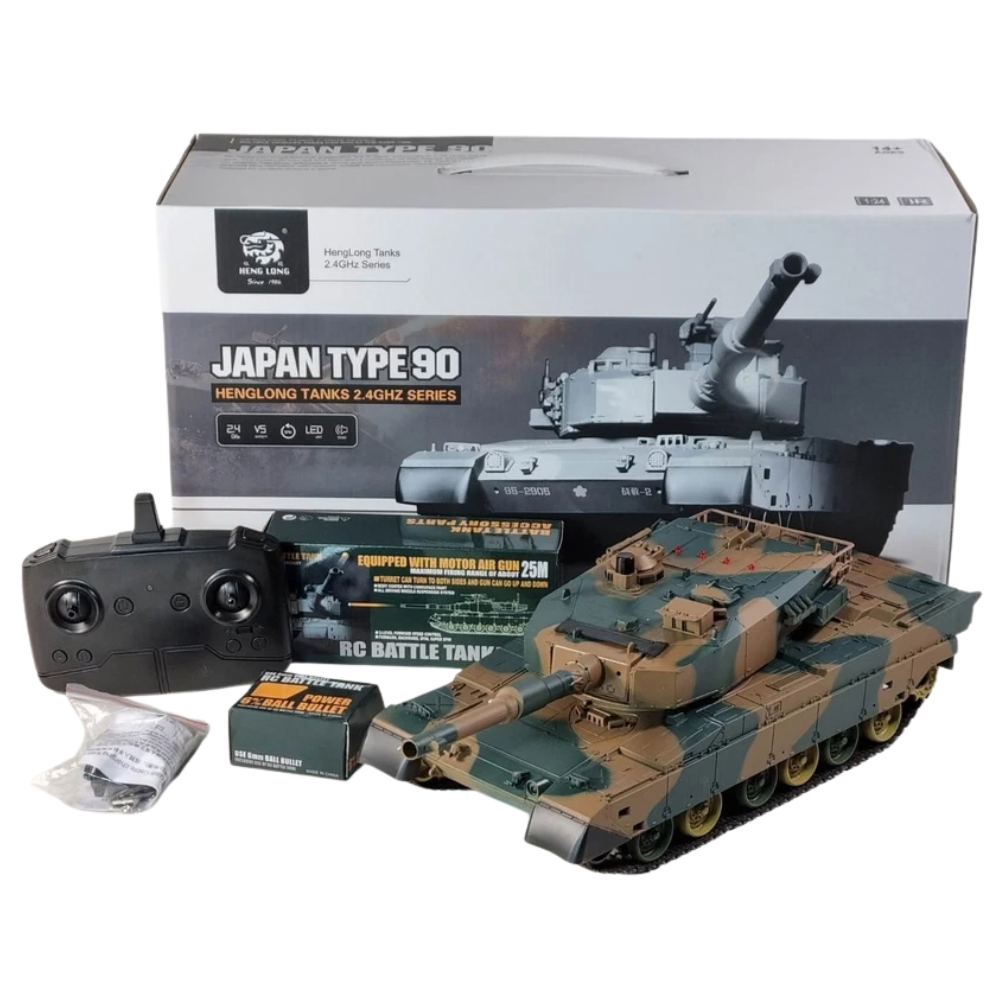 Remote Control T-90 Battle Tank RC 1:24 BB Firing Turret Lights Sound 14+