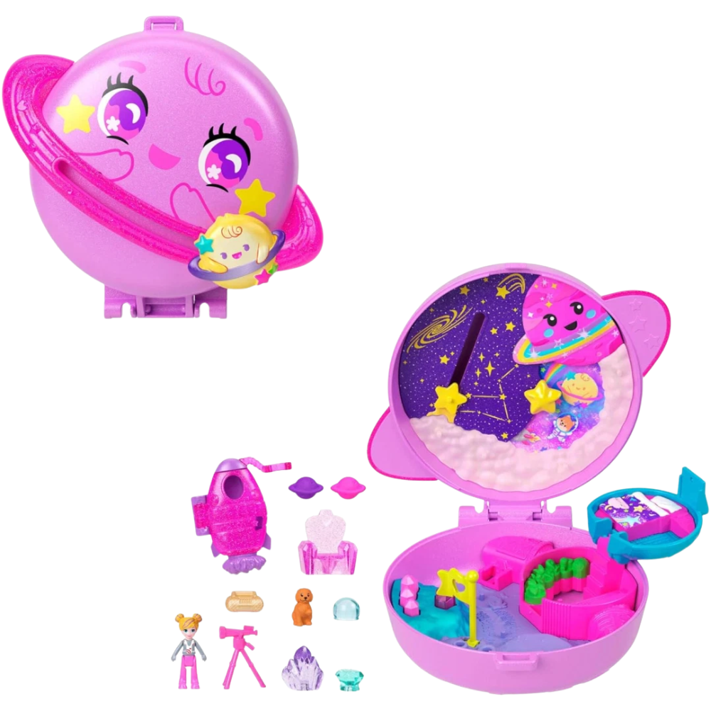 Polly Pocket Planet Polly Compact Playset Space Adventure Micro Doll Accessories Toy 4+
