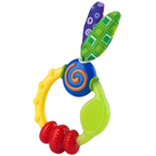 Nuby Wacky Silicone Baby Teether Ring Soft Chew Toy and Soother for Infants Aged 3m+ New