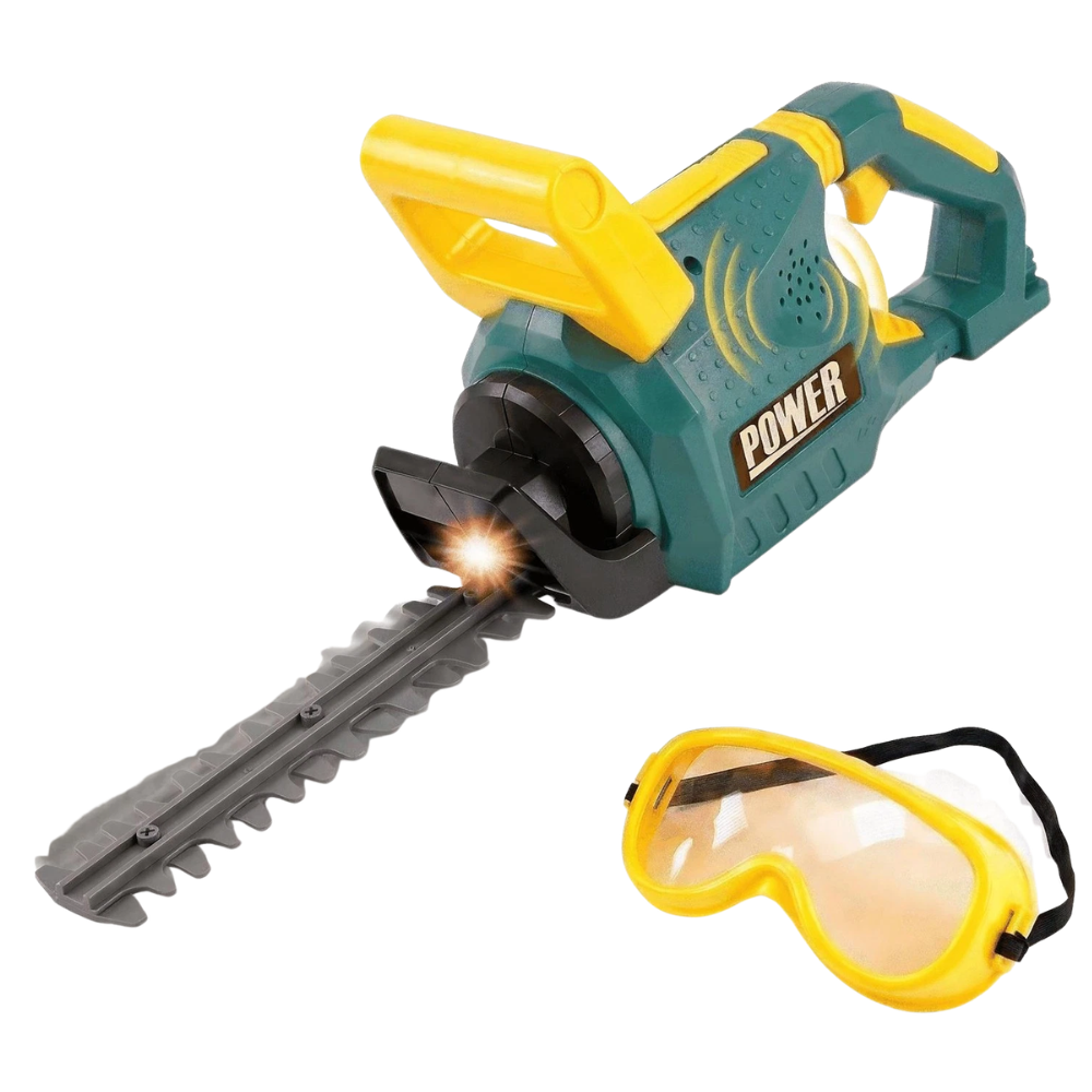 Kids Garden Hedge Trimmer Toy Battery-Powered Lights & Moving Action Garden Tool