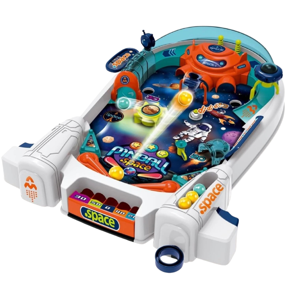 Mini Pinball Machine Arcade Tabletop Game Plastic Kids Adults Portable Toy