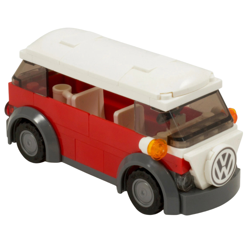 Lego Red Camper Van Vw Classic Style Holiday Camper Custom Kit Genuine Lego Parts Model