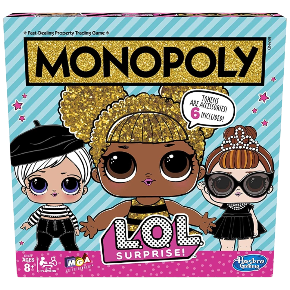 Monopoly Lol Surprise Edition Board Game E7572 Family Game for Kids Ages 8+ Collectible Dolls