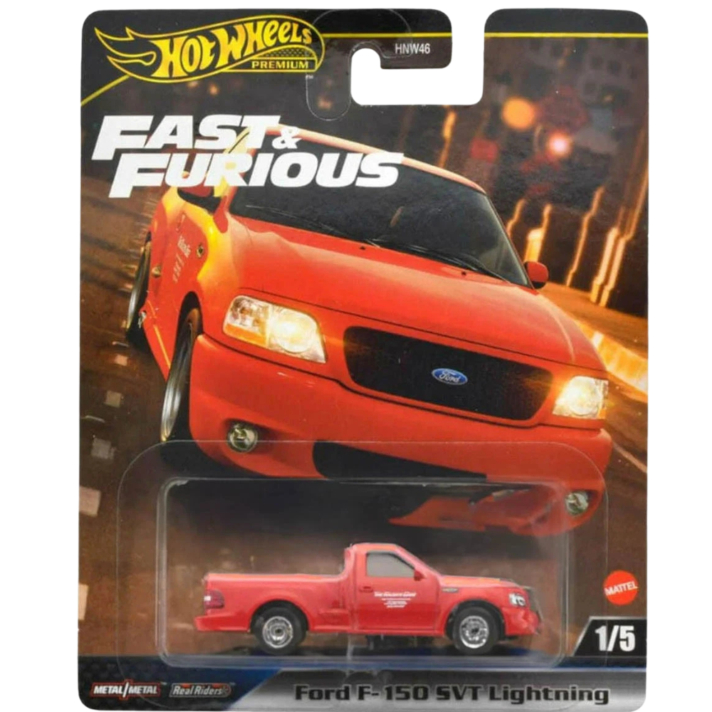 Hot Wheels Fast & Furious Ford F-150 Svt Lightning 1999 Premium Die-Cast Vehicle 2024