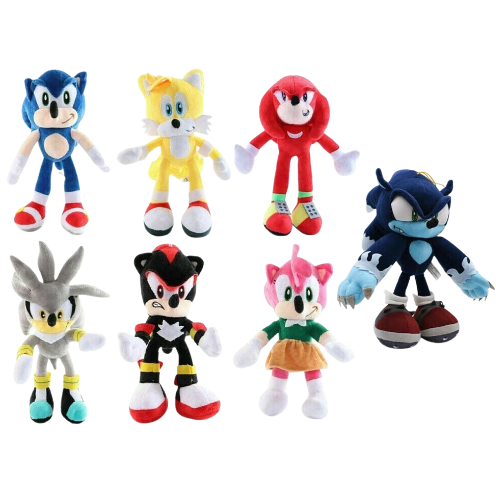 Sonic The Hedgehog Plush Knuckles Tails Stuffed Teddy Bear Soft Toy Anime