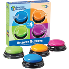 Learning Resources Answer Buzzers Set 4 Classroom Game Buzzers for Kids Educational Fun Toy