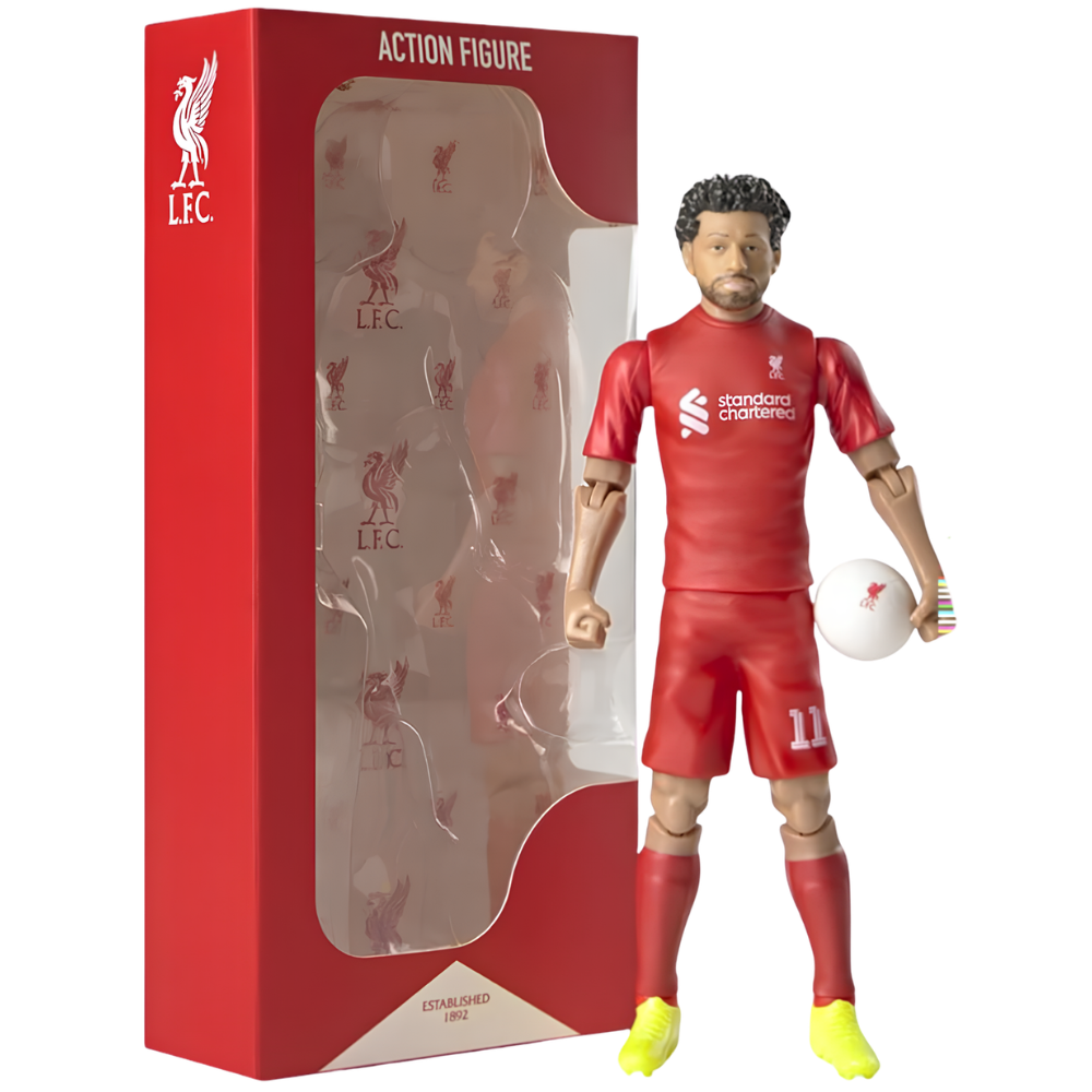 Liverpool Fc Mohamed Salah Action Figurine with Football Ball Collector Figure New