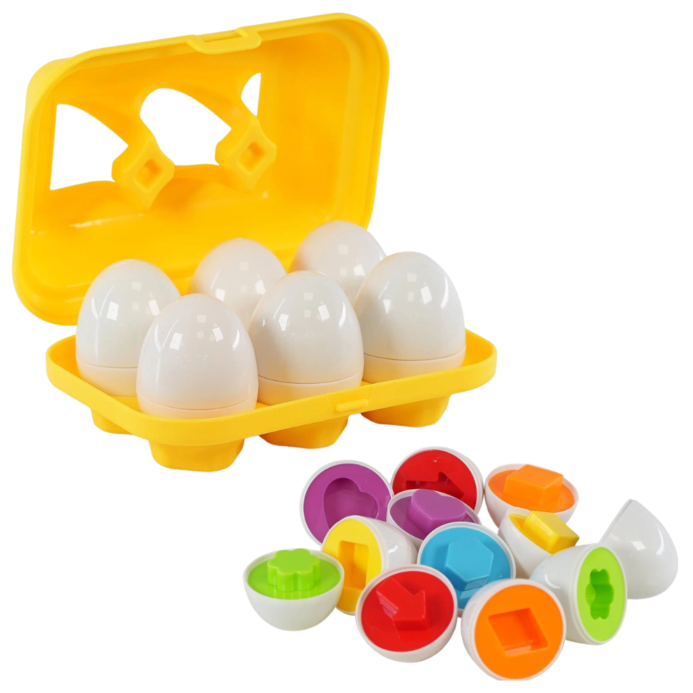 Matching Eggs Colour & Shape Sorter Toy Educational Sensory Puzzle Baby Learning 18m+ Toys