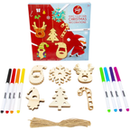 Make Your Own Christmas Decorations Craft Kit for Kids Colouring Hanging Christmas Party Crafts