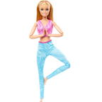 Barbie Made to Move Blonde Doll Top Yoga Pants Pink & Blue