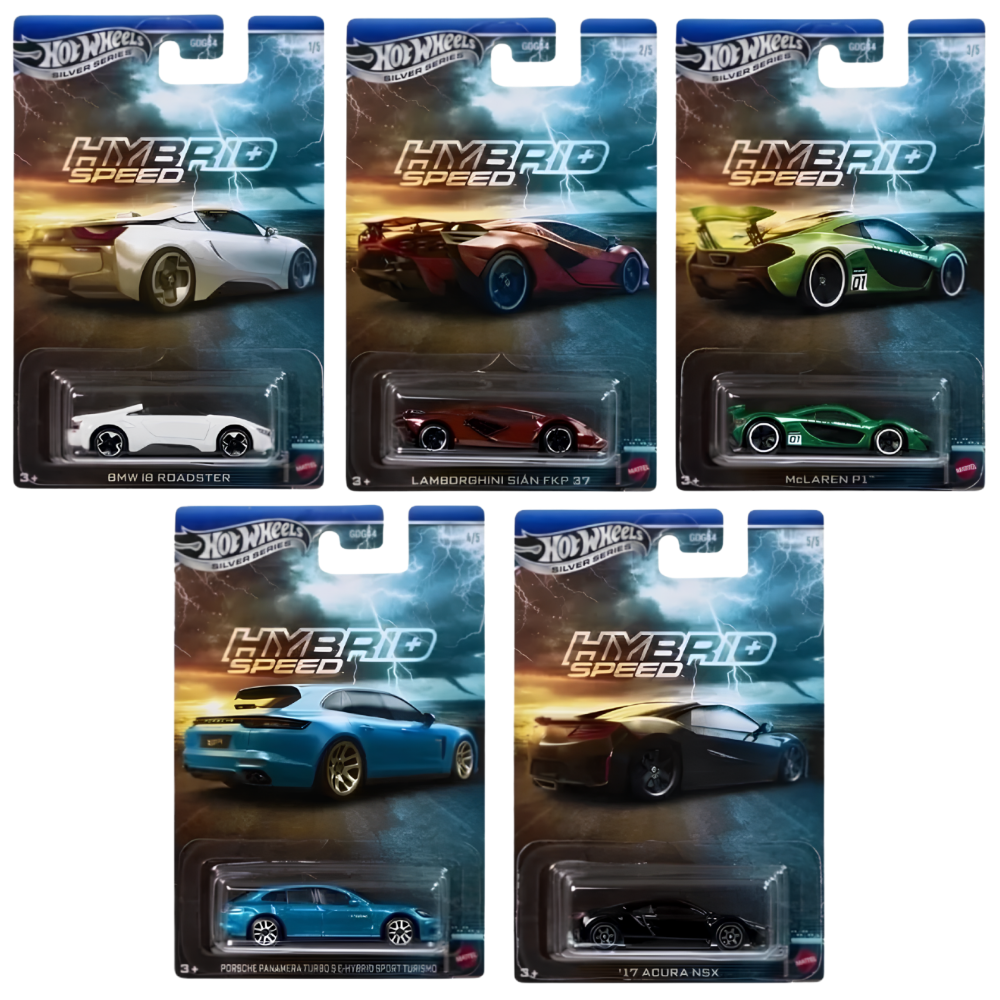 Hot Wheels Hybrid Speed 1:64 Die-Cast Cars Silver Series Mattel 2025 New Collection Collectible Toy Vehicles