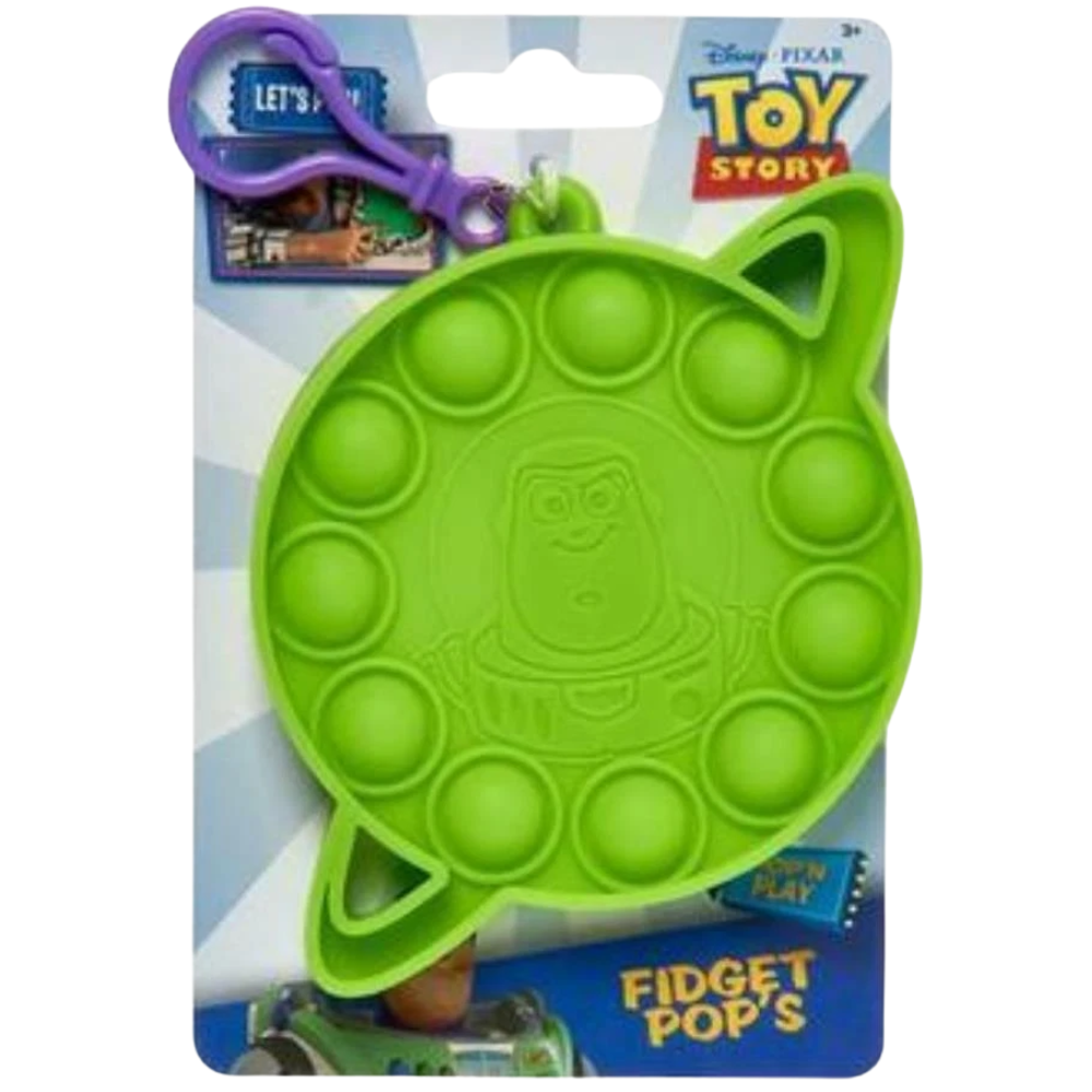 Disney Toy Story Push Pop Bubble Fidget Toy Sensory Keychain Kids Stress Relief Reusable 3+ Years