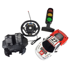 Remote Control Racing Car Rc 1:16 Steering Wheel Pedals Traffic Light Kids Racing Simulator Toy Gift