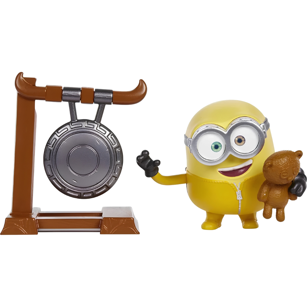 Mattel Minions Striking Bob Action Figure with Teddy Bear Tim Kids Toy Collectible