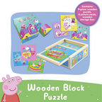 Peppa Pig Wooden Block Puzzle for Toddlers Kids Learning Toy