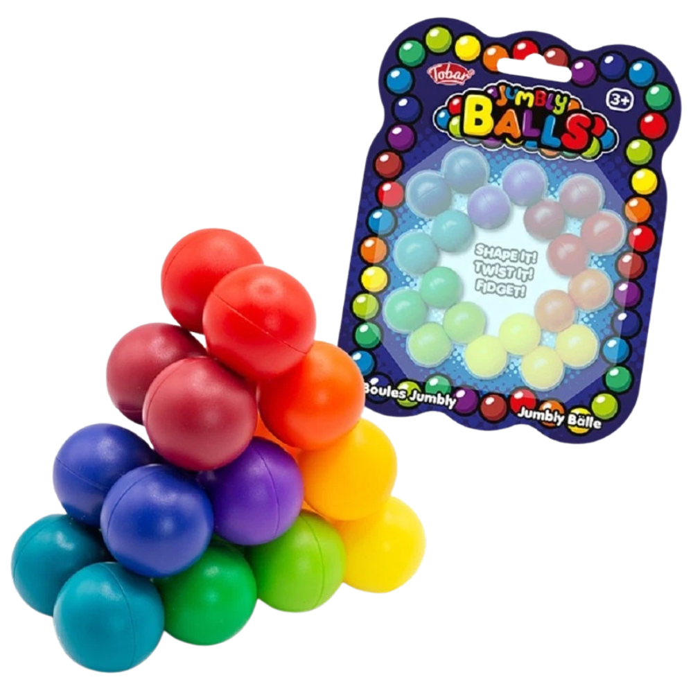 Jumbly Balls Sensory Fidget Toy 20-Piece Tactile Stress Relief Toy for Kids Adults