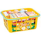 Casdon Shopping Basket with Play Food Supermarket Pretend Play Toy for Kids Aged 2+