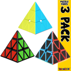 Pyramid Magic Cube Puzzle Toy for Kids and Adults Fun Fidget Brain Teaser Gift