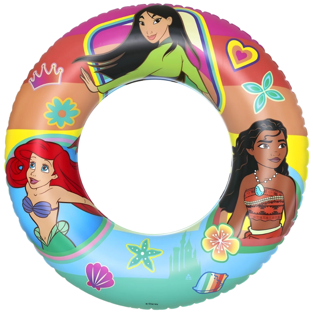 Disney Princess Inflatable Swim Ring for Kids, Swimming Pool Float Age 3+