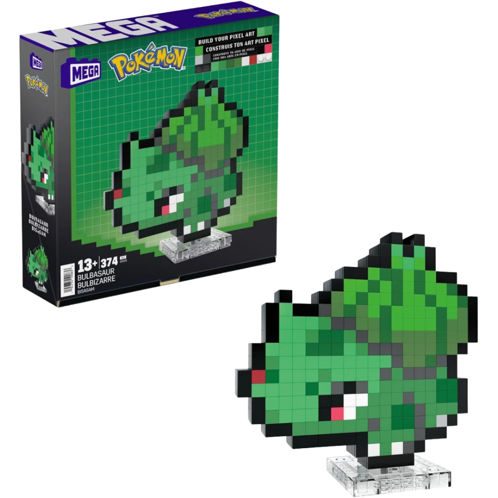 Mega Pokémon Bulbasaur Building Set 6 Inch Pixel Art Collectible Model Display Toy 13+