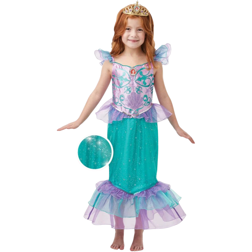 Rubie's Disney Princess Ariel Mermaid Costume Child Size Large 128cm 7-8 Years Dress-Up