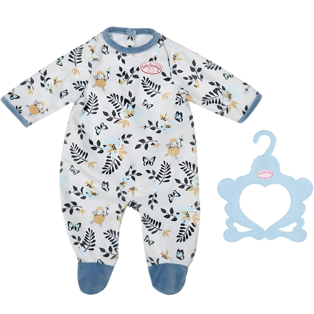 Baby Annabell Blue Romper Outfit Set for 43cm Dolls with Clothes Hanger, Soft Fabric, Age 3+