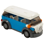 LEGO Blue Camper Van Building Kit with VW Logo, Two Seats & Holiday Accessories