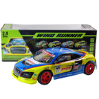 1:10 RC Audi R8 Style Drift Car 45cm 2.4GHz LED Lights RWD Racing Toy 6+