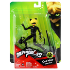 Miraculous Ladybug Cat Noir 12cm Small Doll with Staff Weapon & Removable Battle Wings