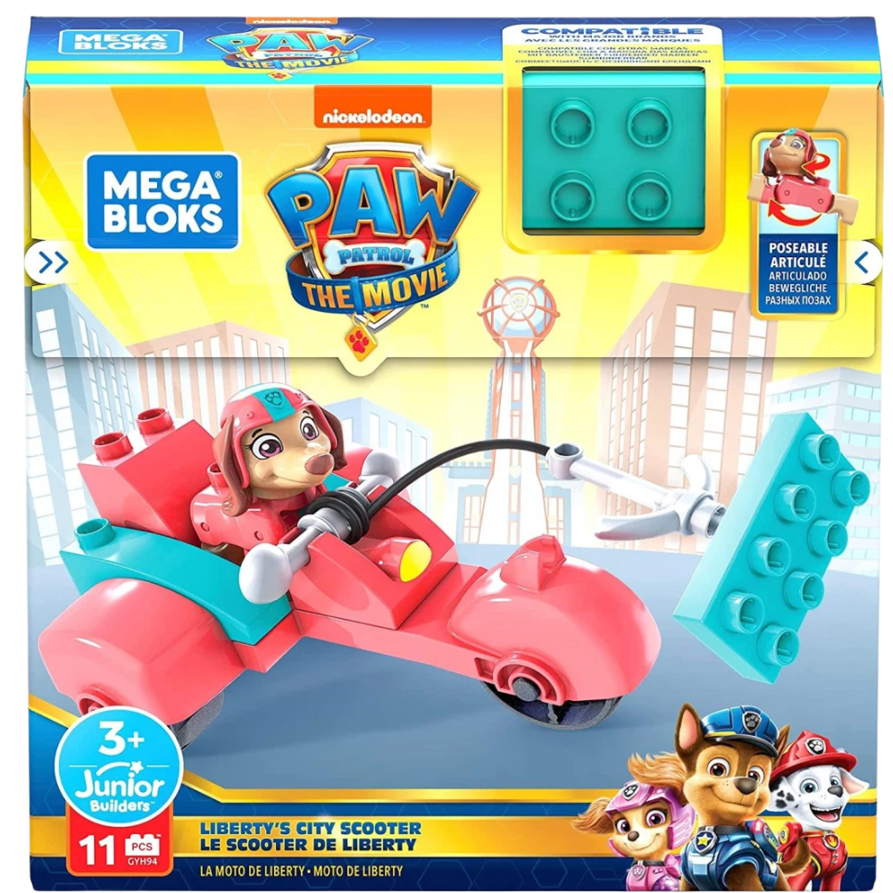 Paw Patrol the Movie Liberty's City Scooter Mega Bloks Building Set Mattel Toy