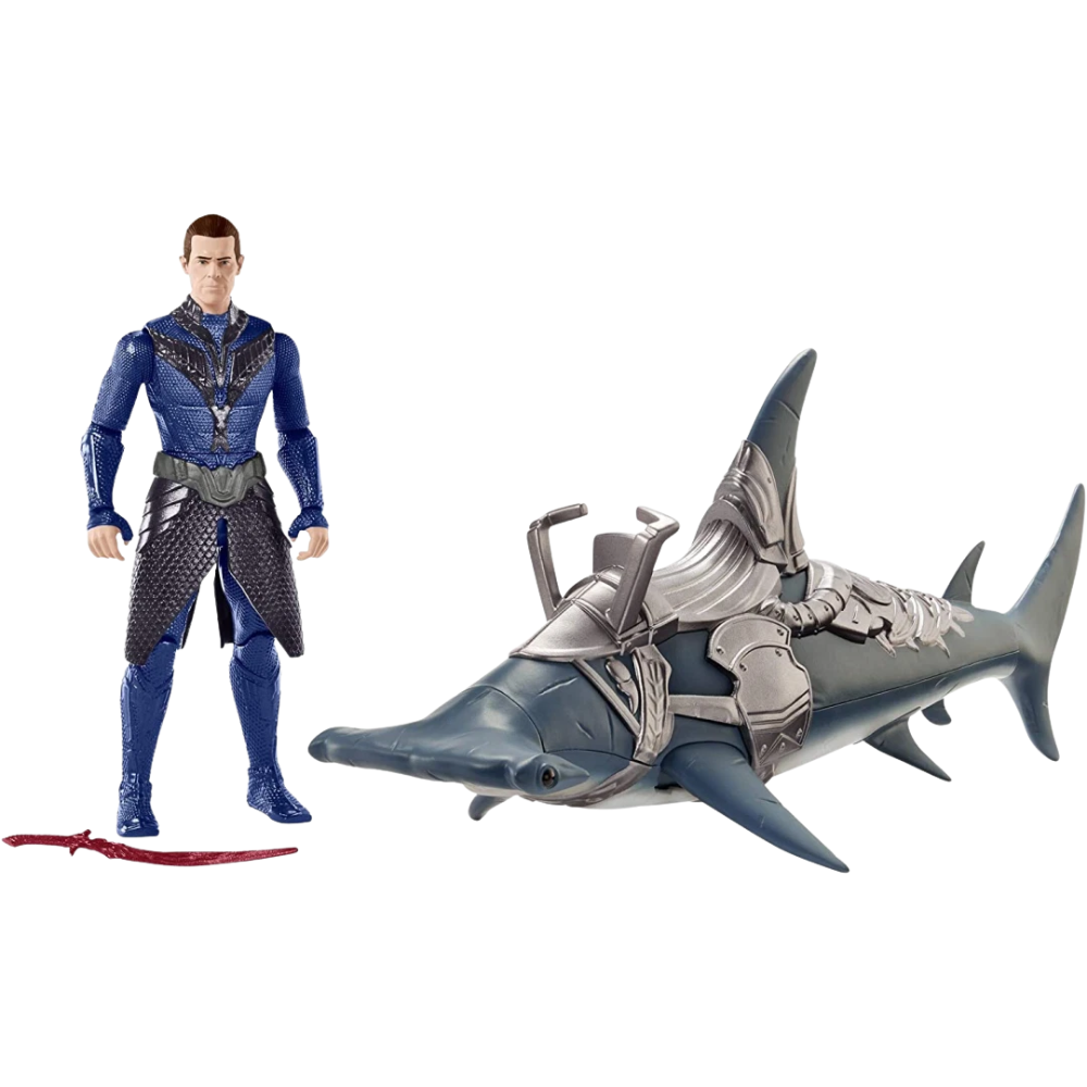 Aquaman Vulko 15cm Action Figure with Hammer Shark Armour Red Sword Mattel DC Super Hero Toy