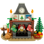 Santa's Fireplace Christmas LEGO Kit Santa Chimney MOC Custom Set 111 Pieces