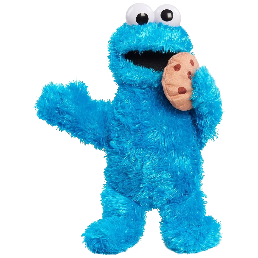 Sesame Street Cookie Monster Nom Nom 13.5" Interactive Plush Toy Sounds & Motion Age 18m+
