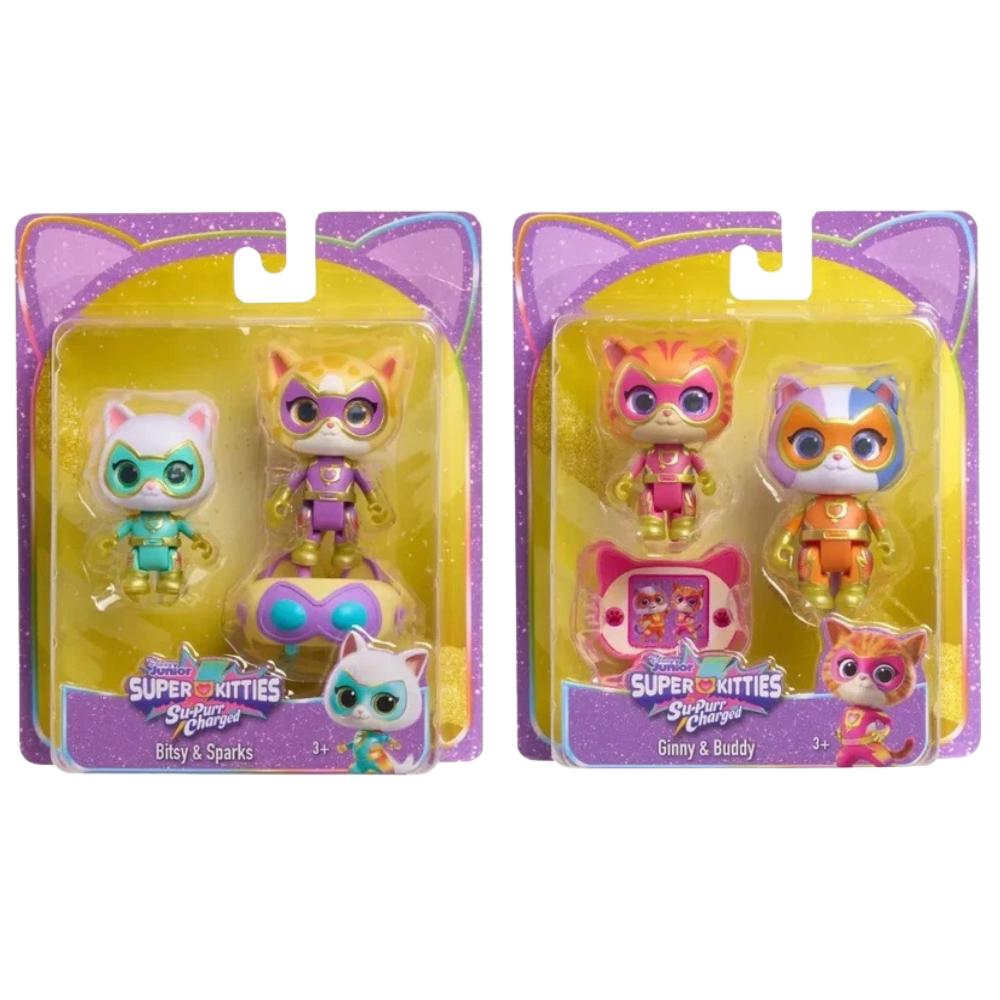 Super Kitties 2-Pack Official Figures Disney Junior Ginny & Buddy / Bitsy & Spark