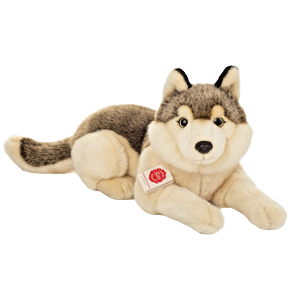 Teddy Hermann Lying Wolf Plush Soft Toy Puppy Dog Animal Teddy Gift 90855 Bnwt New Cuddly Toy