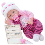 Bibi Snowflake Reborn Baby Doll Girl 17" Realistic Newborn Lifelike Vinyl Toy Bottle Dummy