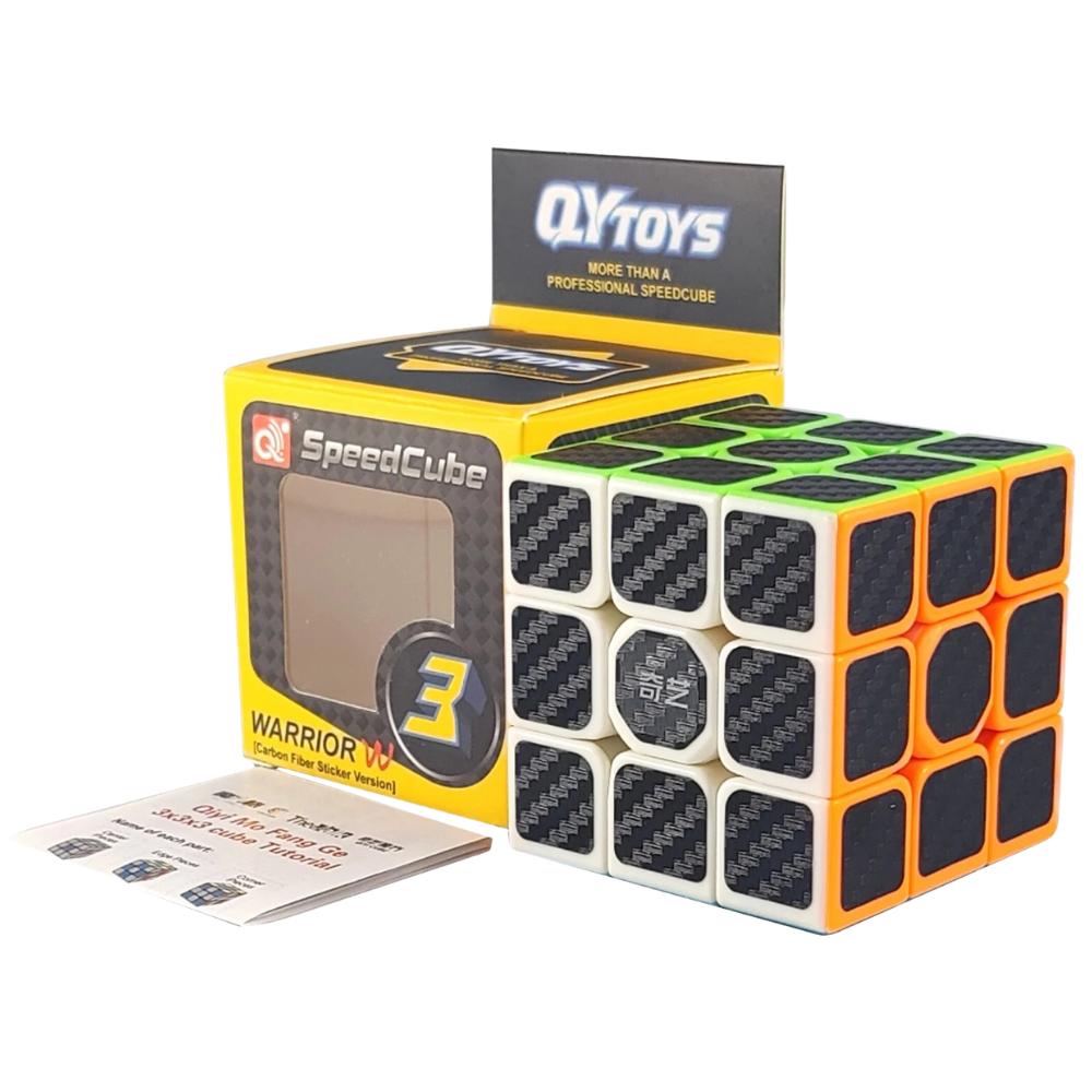 3x3 Speed Cube Puzzle Super-Durable Carbon Fiber Sticker Magic Cube Toy for Kids