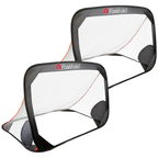 Set of 2 Pop Up Football Goals Kids Portable Indoor Outdoor Soccer Training Nets