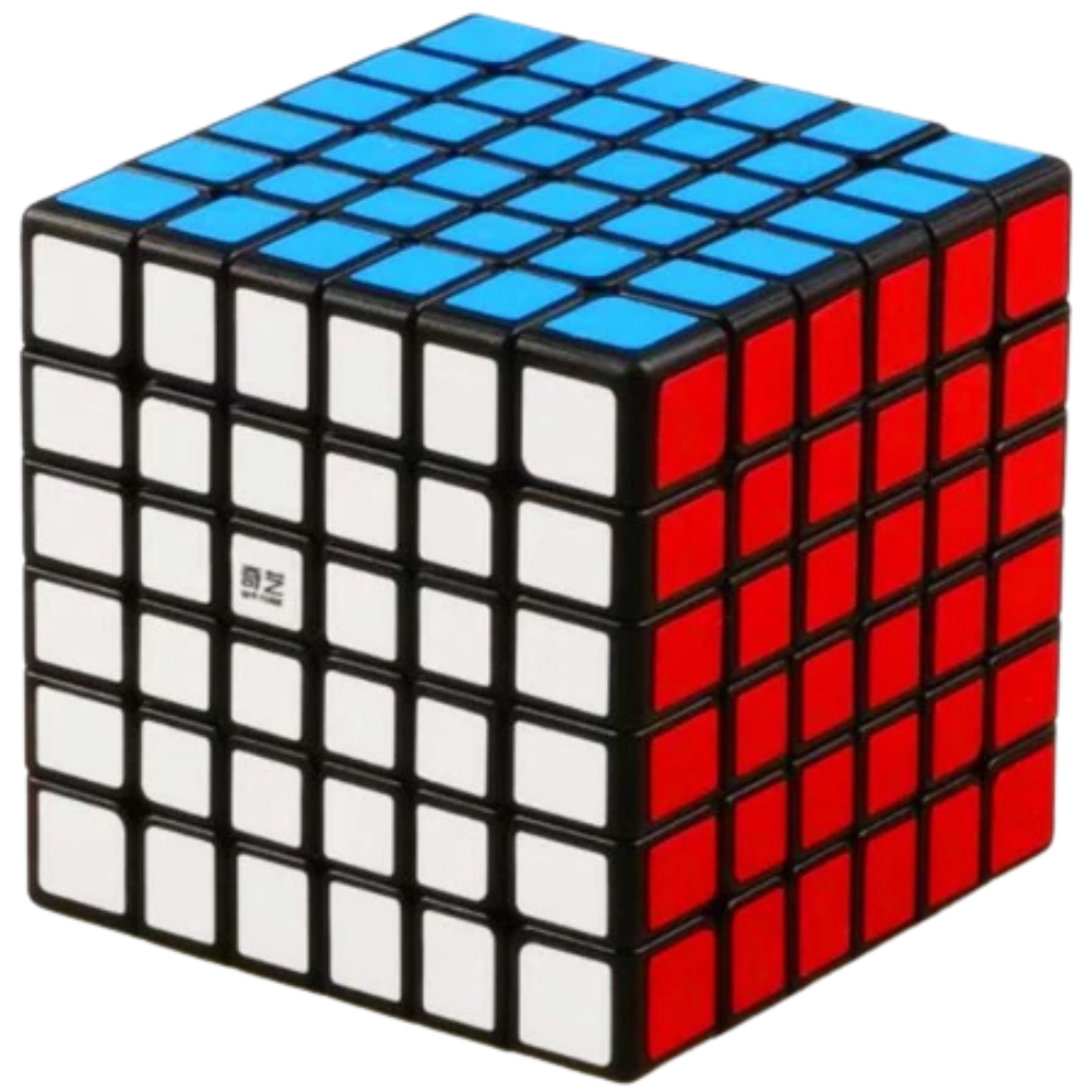 Qiyi 6x6 Magic Cube Puzzle Toy Black Super Smooth Fast Speed Cube for Brain Training