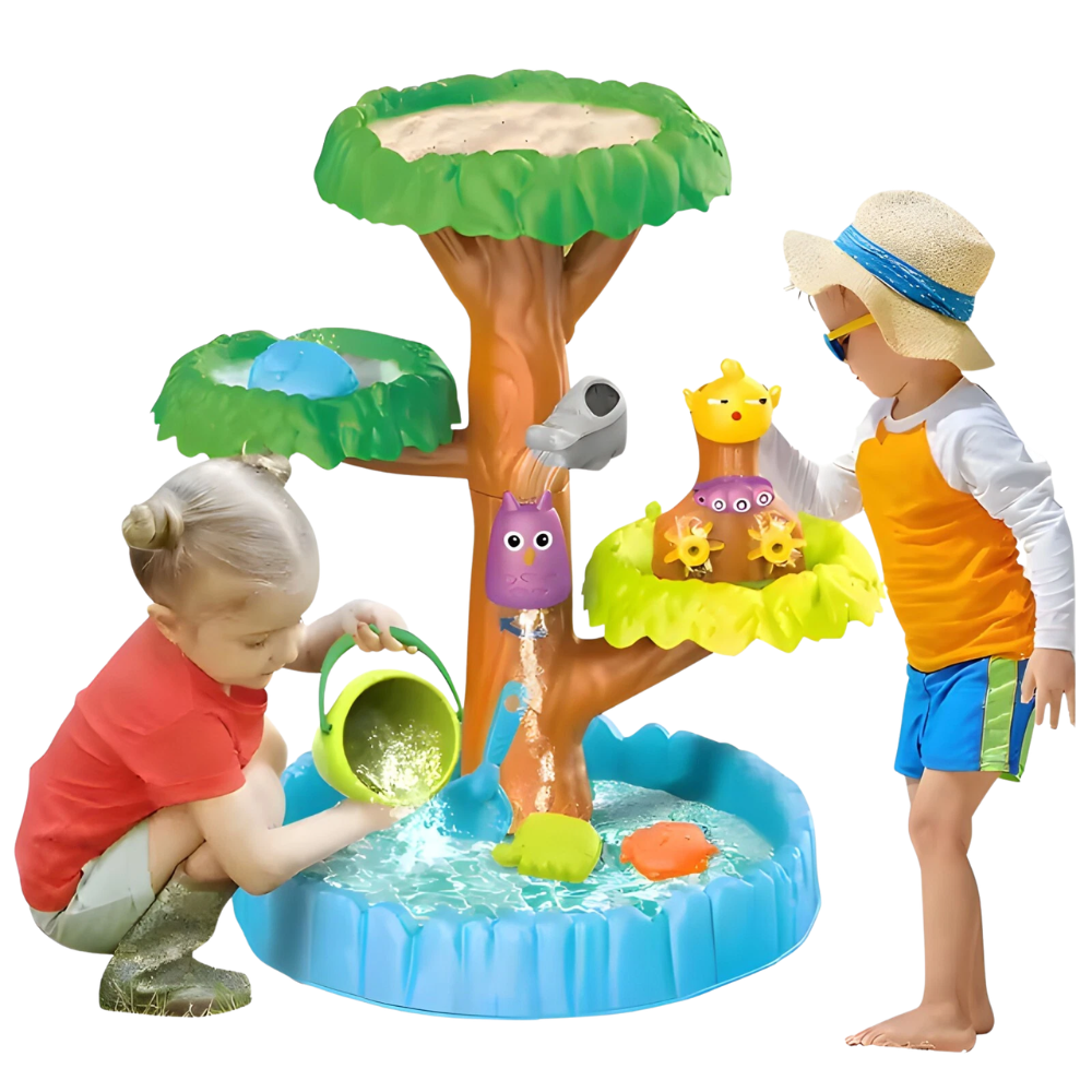 RLS Magic Tree Sand and Water Table Large 17-Piece Outdoor Garden Activity Play Set