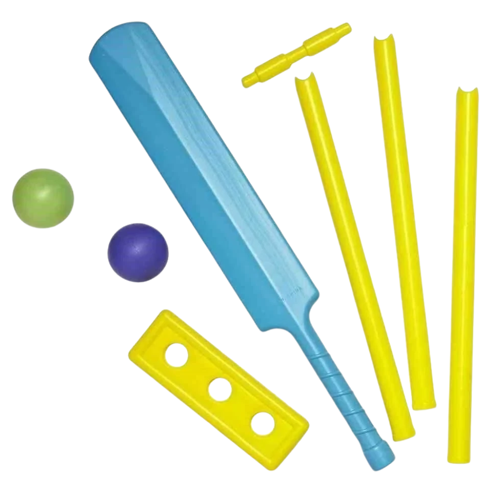 New Kids Plastic Cricket Set Indoor Outdoor Garden Bat Balls Stumps Fun Sports Toy Age 3+