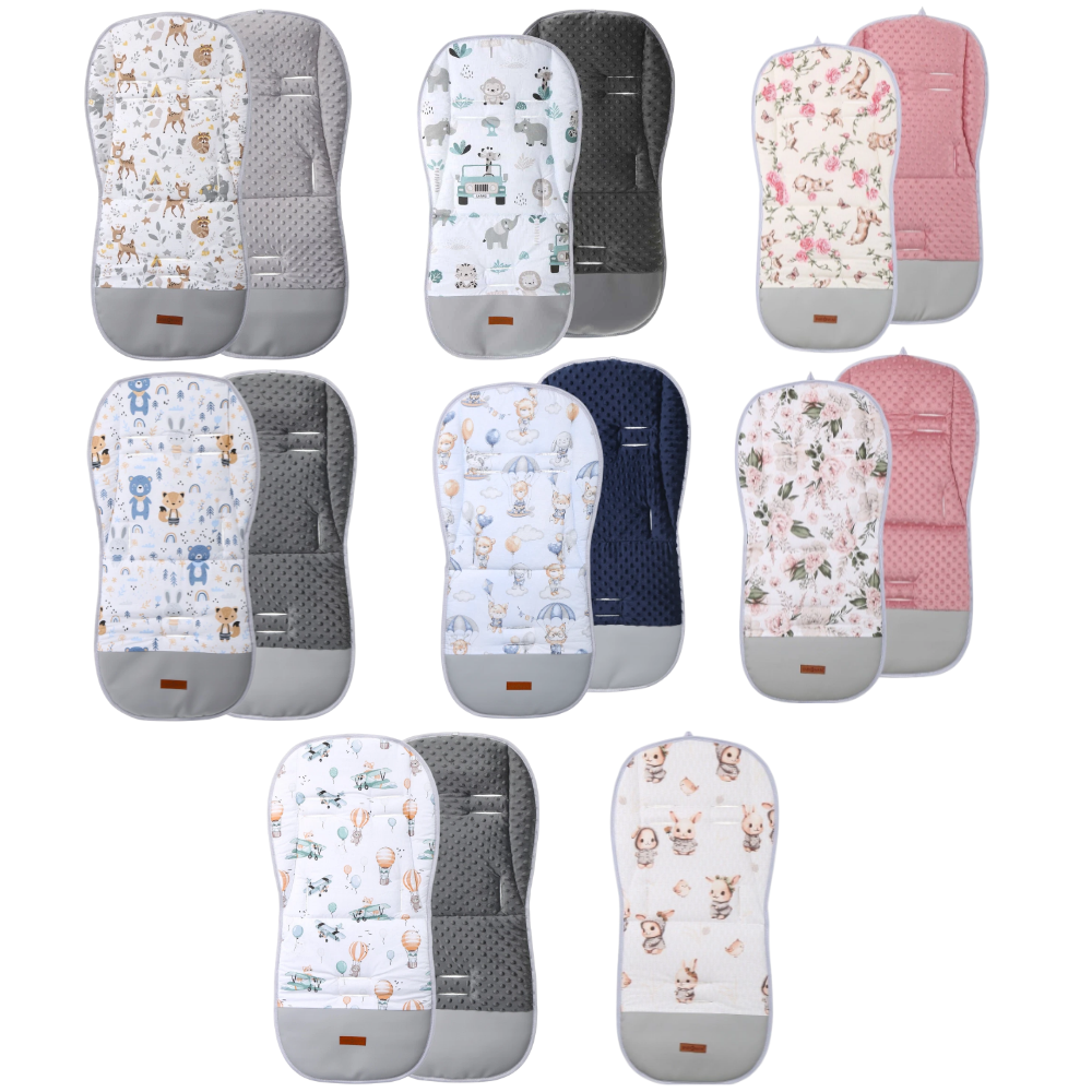 Universal Double-Sided Seat Liner Soft Cotton Pram Buggy Pushchair Stroller Insert