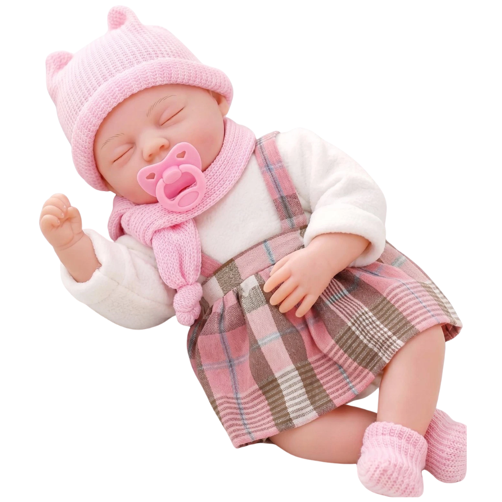 Bibi Doll Bonnie 18 Inch Soft Body Baby Doll Girl Pink Tartan Outfit Sounds Toy Gift Child