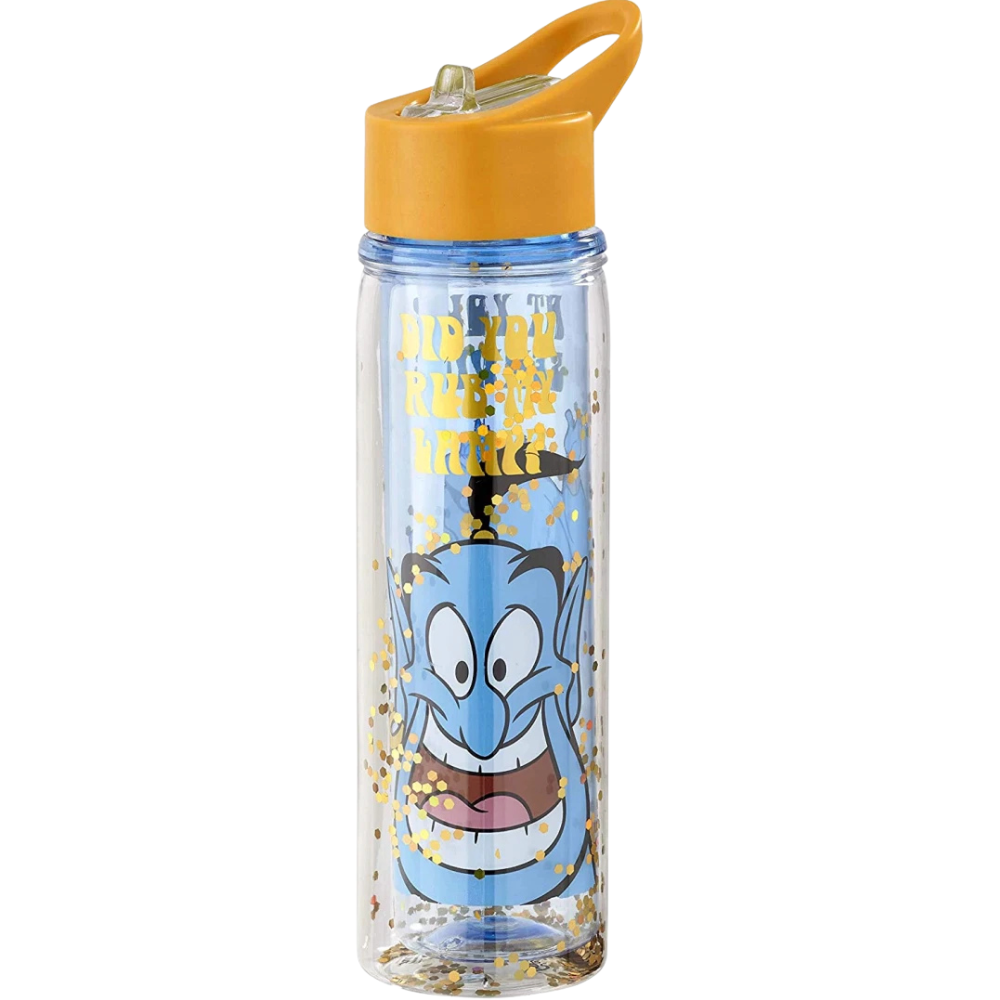 Funko Disney Aladdin Plastic Water Bottle 750ml Sparkly Kids Reusable Drinks Bottle