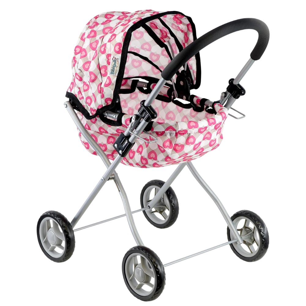 Baby Doll Pram Pushchair Toy Stroller for Children Bibi Doll Accessories for Pretend Play