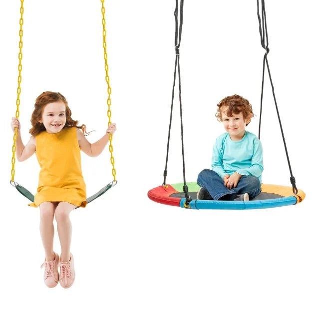 Sturdy Large Metal Swing Stand with Heavy-Duty A-Frame Design